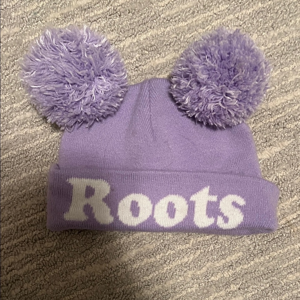 Roots Baby purple winter hat: 0-12 months